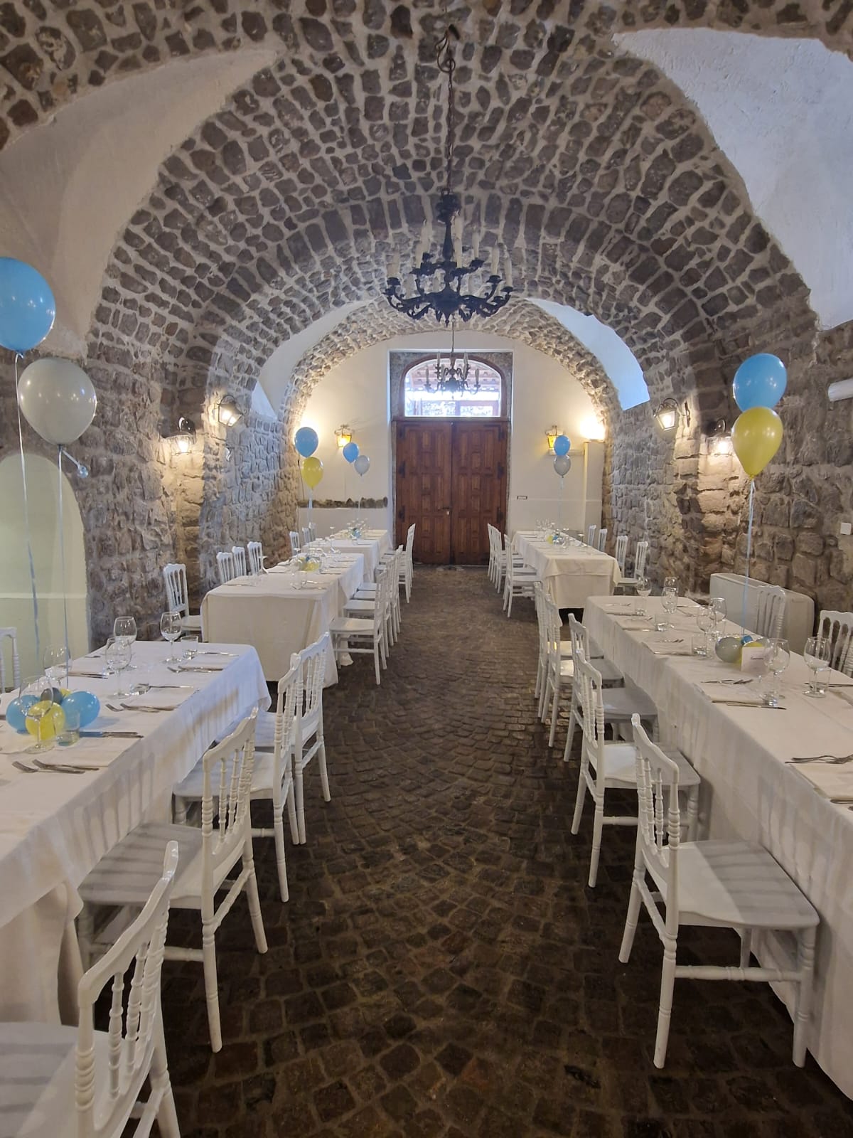 allestimento per il battesimo di un bambino presso Tenuta Olivia 79