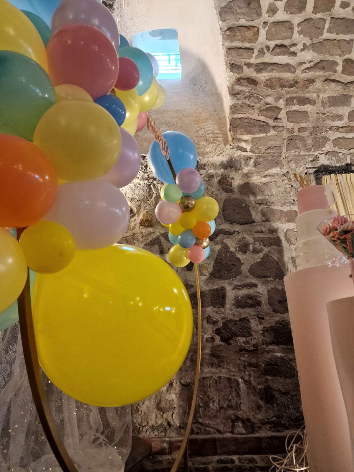 allestimento per il battesimo di un bambino presso Tenuta Olivia 98