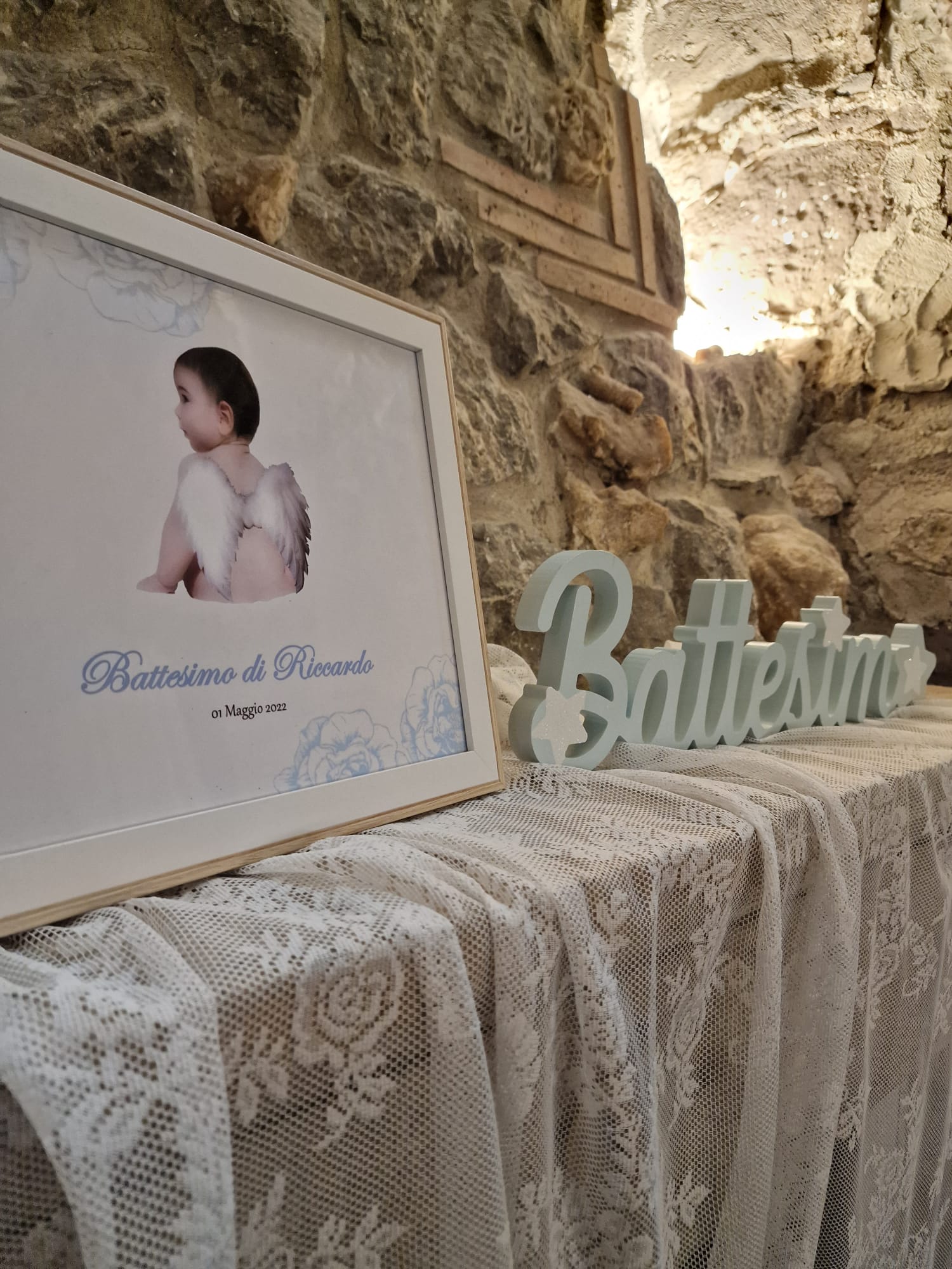 allestimento per il battesimo di un bambino presso Tenuta Olivia 70