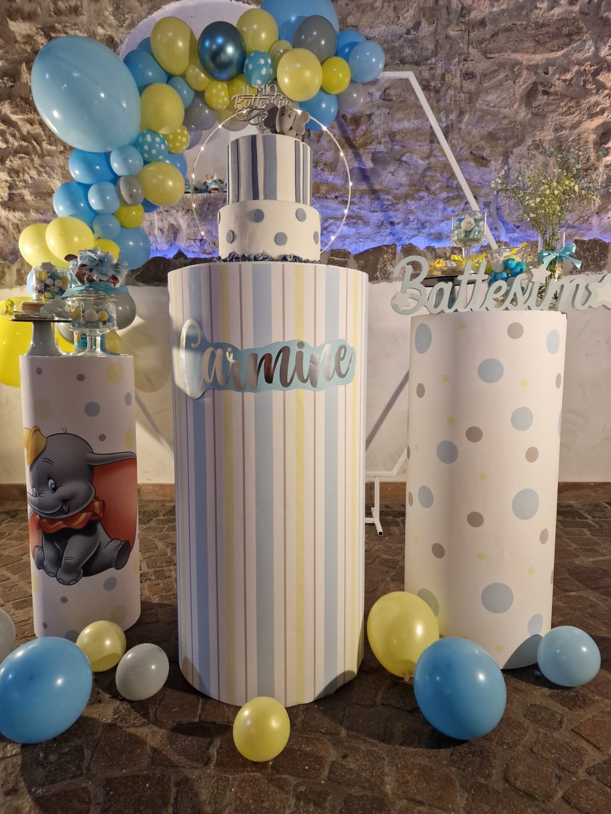 allestimento per il battesimo di un bambino presso Tenuta Olivia 85