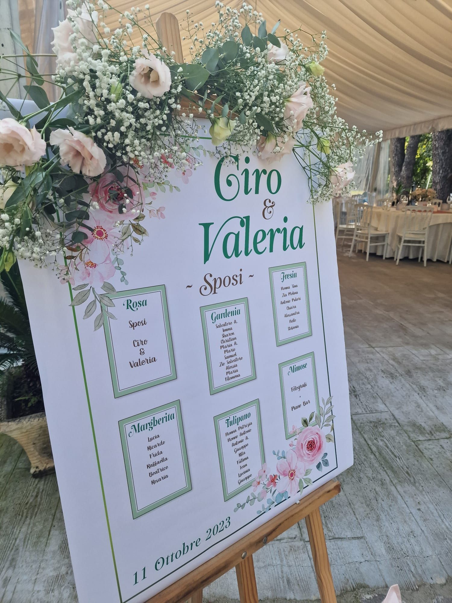 tableau de mariage