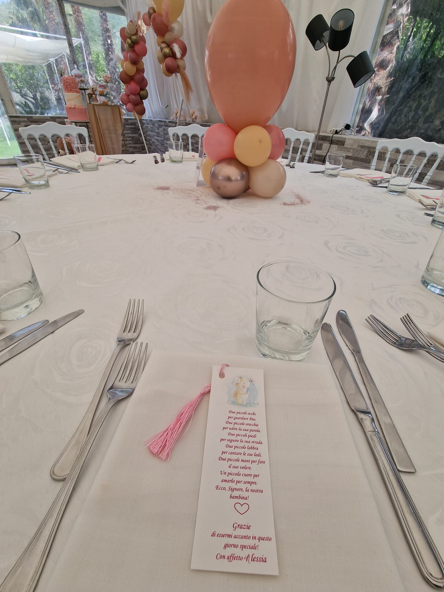 allestimento per il battesimo di un bambina presso Tenuta Olivia 40
