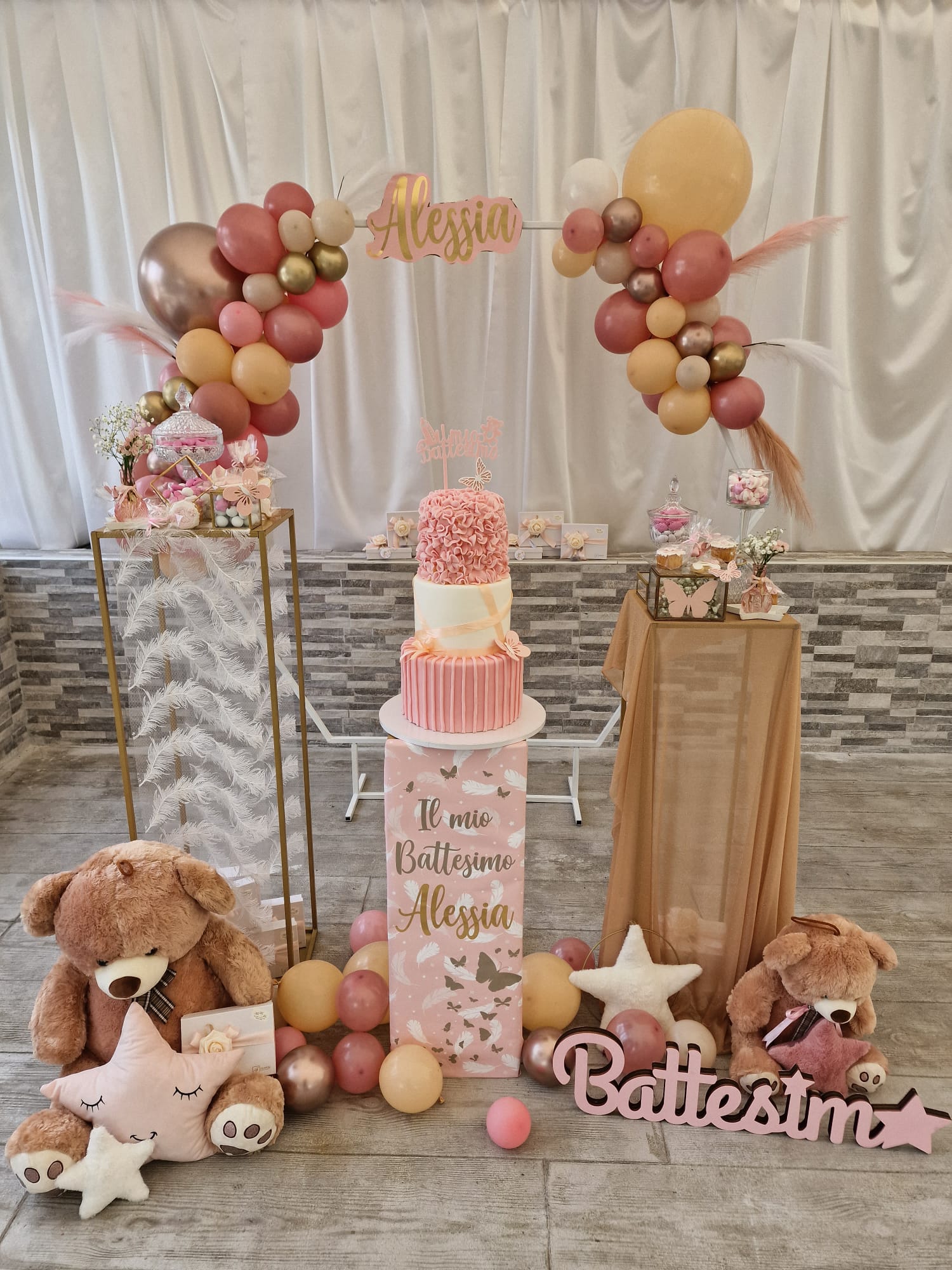 allestimento per il battesimo di un bambina presso Tenuta Olivia 42