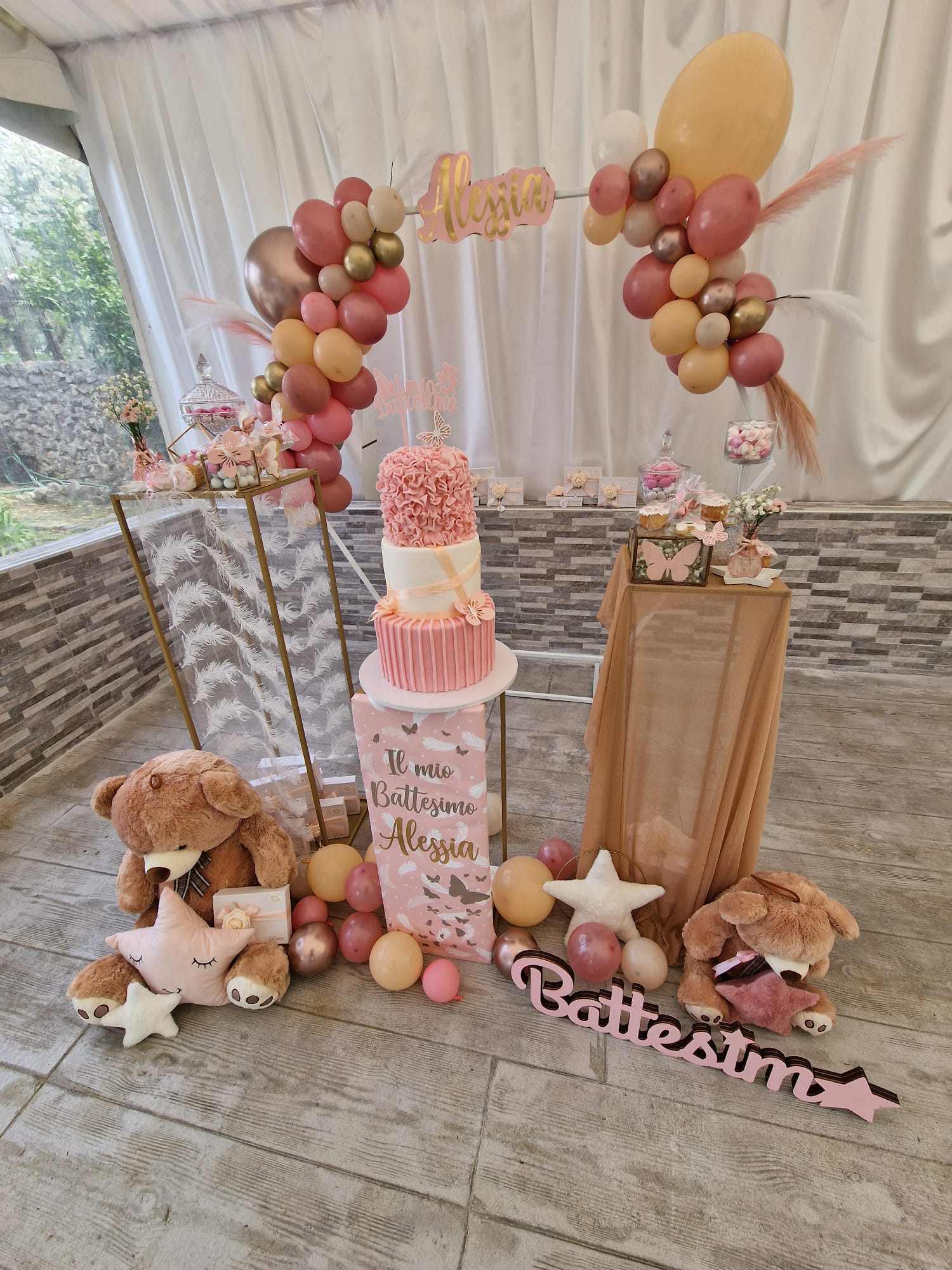 allestimento per il battesimo di un bambina presso Tenuta Olivia 36