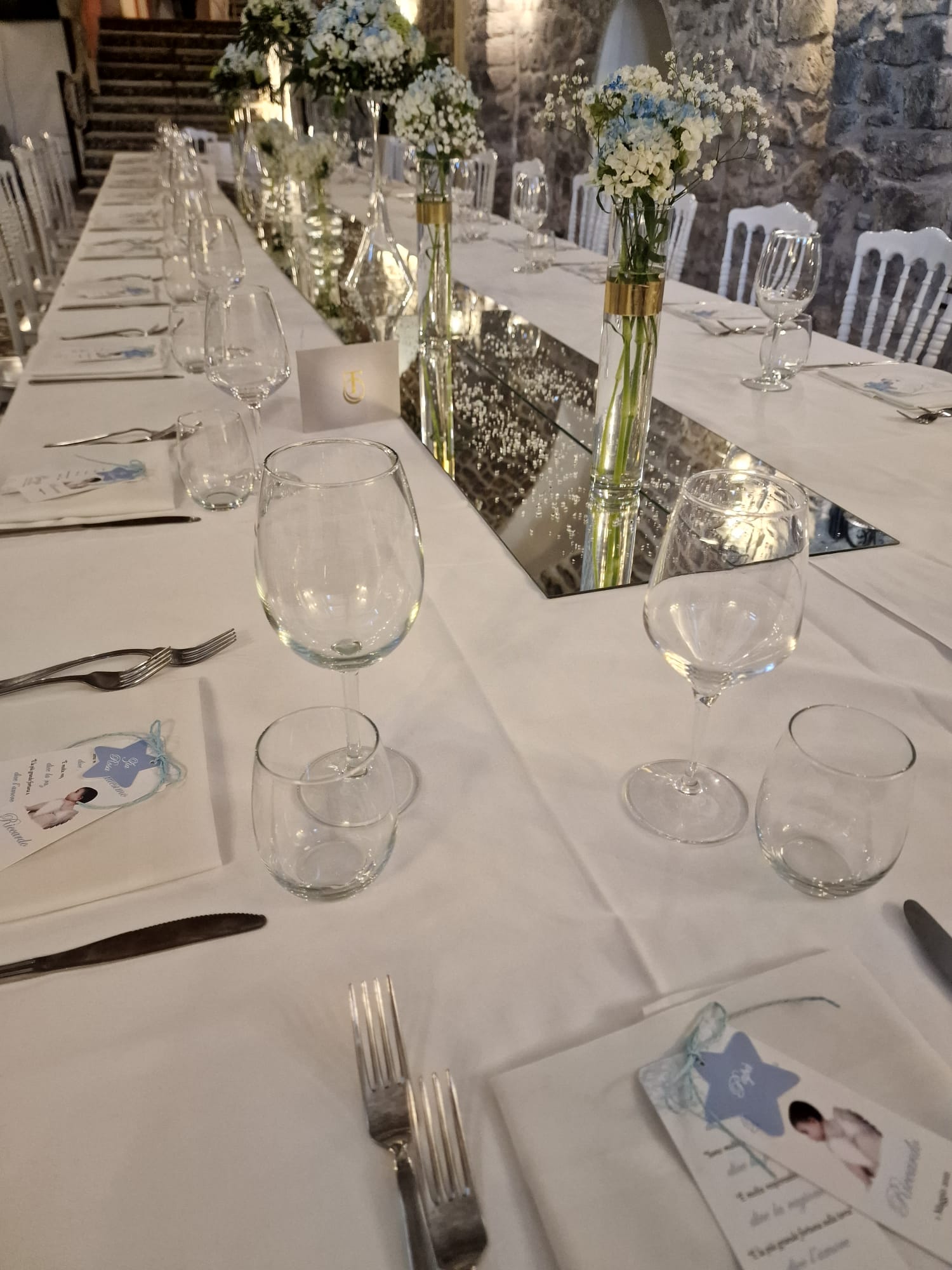 allestimento per il battesimo di un bambino presso Tenuta Olivia 81