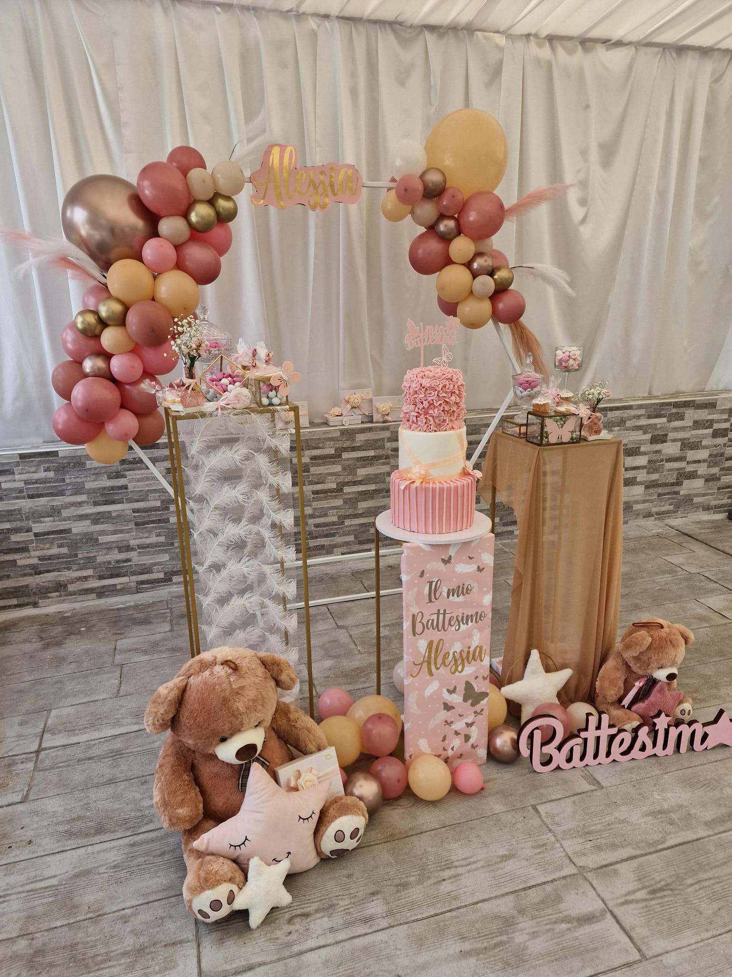 allestimento per il battesimo di un bambina presso Tenuta Olivia 49