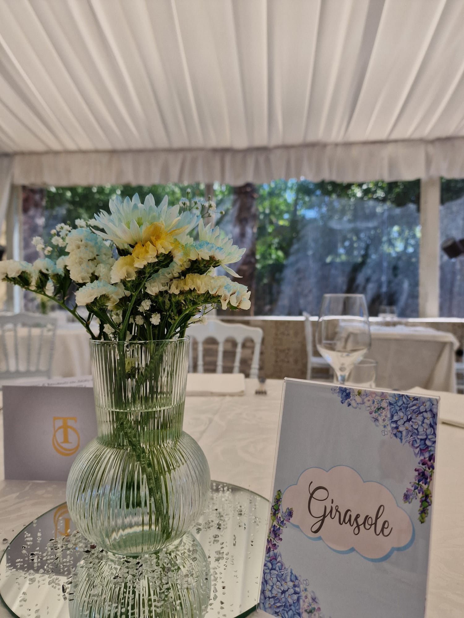 allestimento per il battesimo di un bambino presso Tenuta Olivia 44