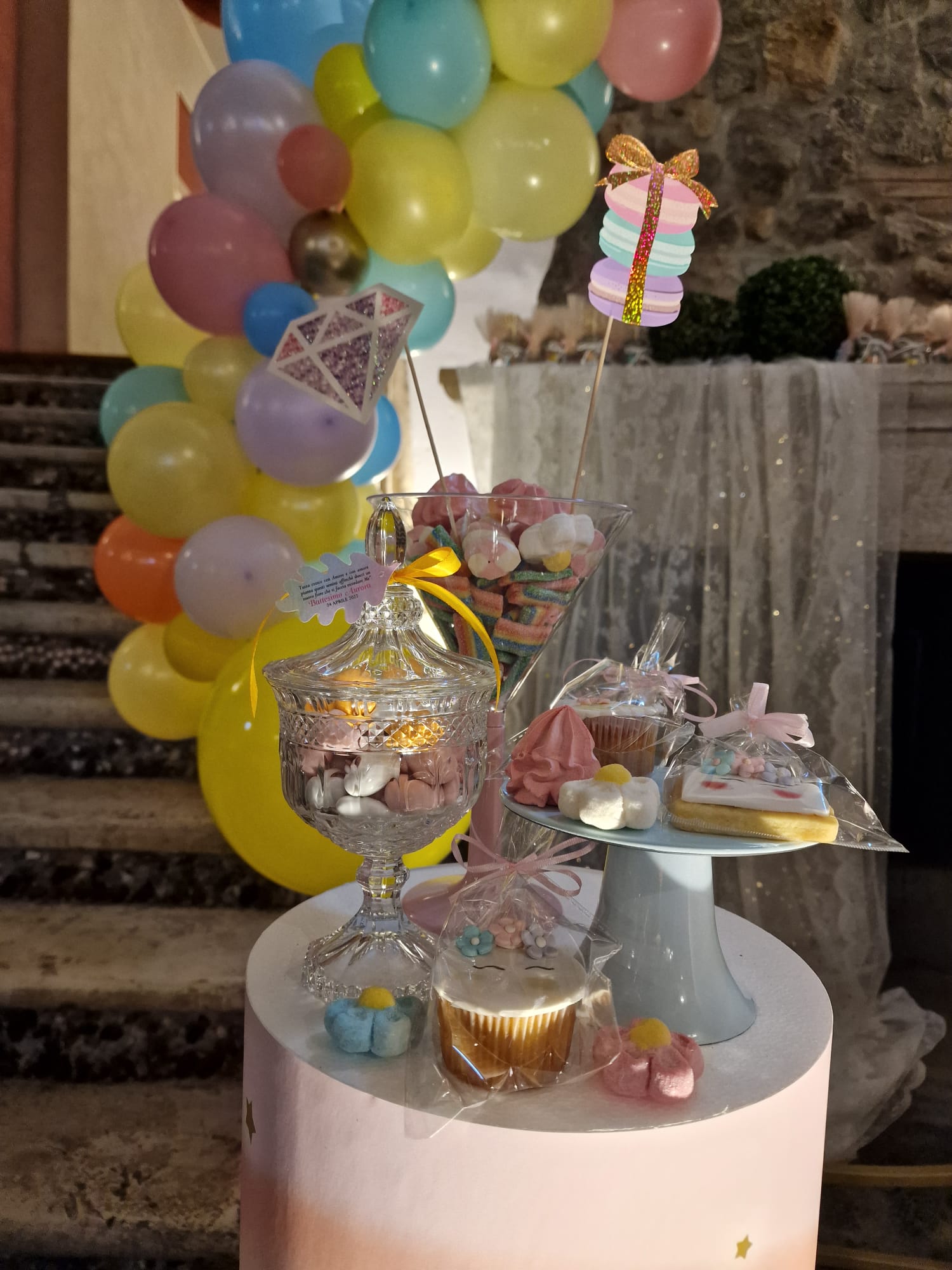 allestimento per il battesimo di un bambino presso Tenuta Olivia 95