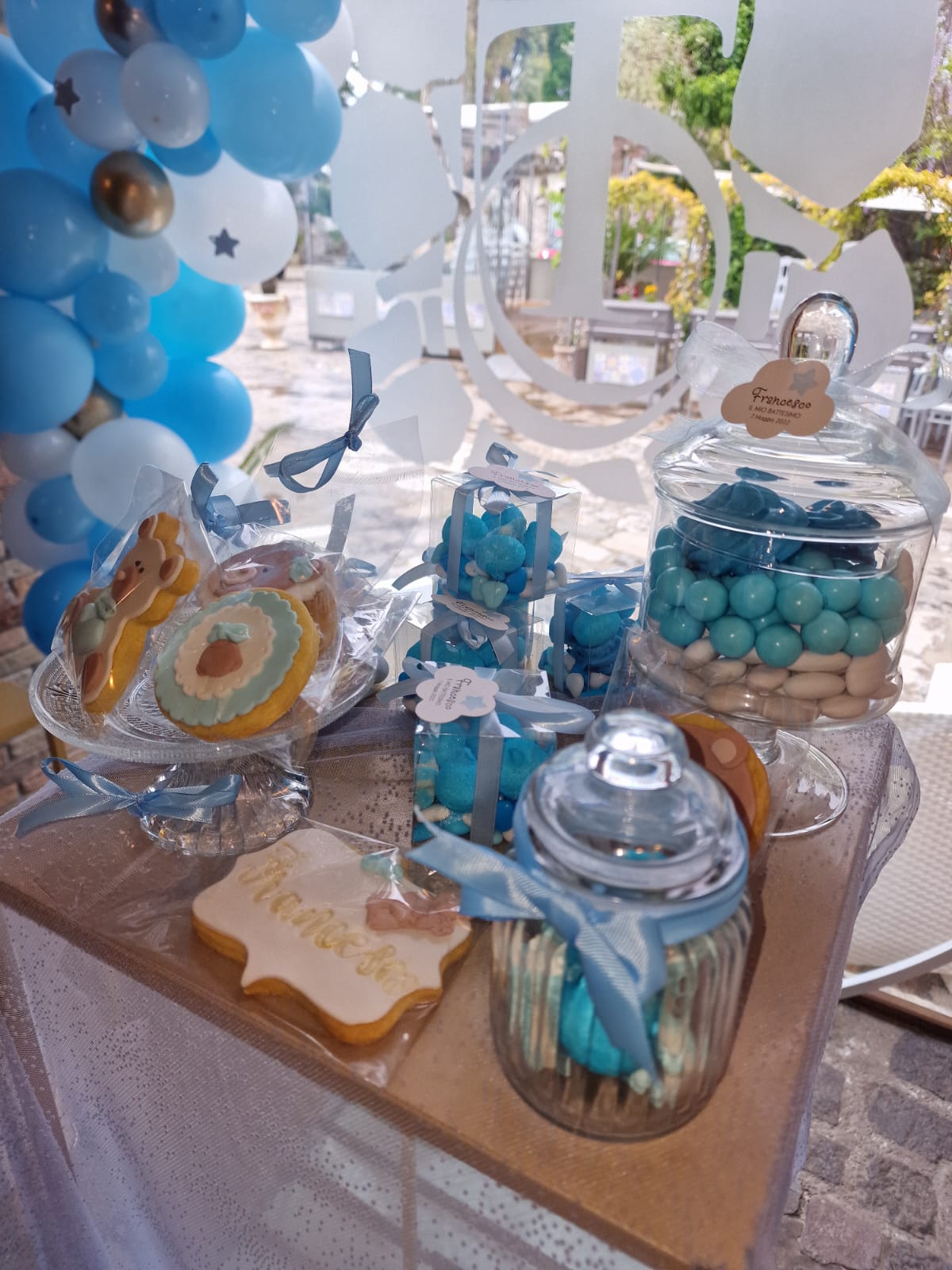 allestimento per il battesimo di un bambino presso Tenuta Olivia 34