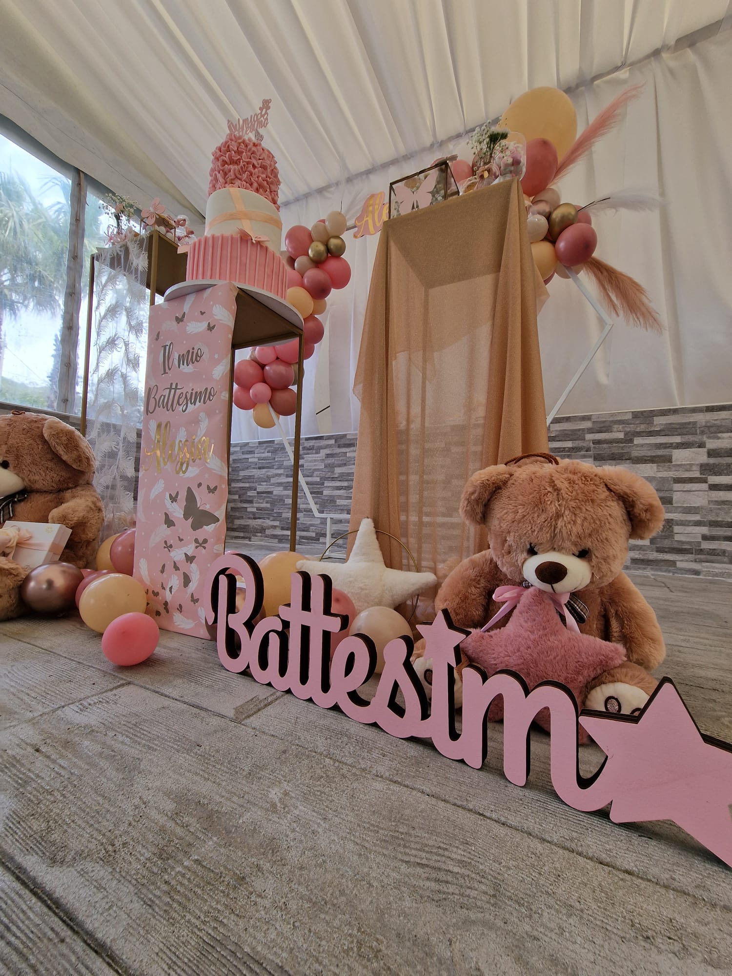 allestimento per il battesimo di un bambina presso Tenuta Olivia 33