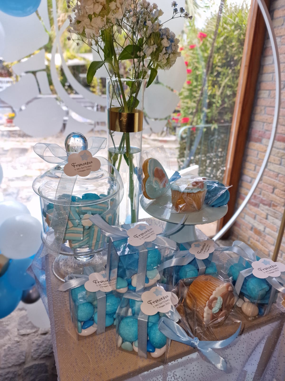 allestimento per il battesimo di un bambino presso Tenuta Olivia 24