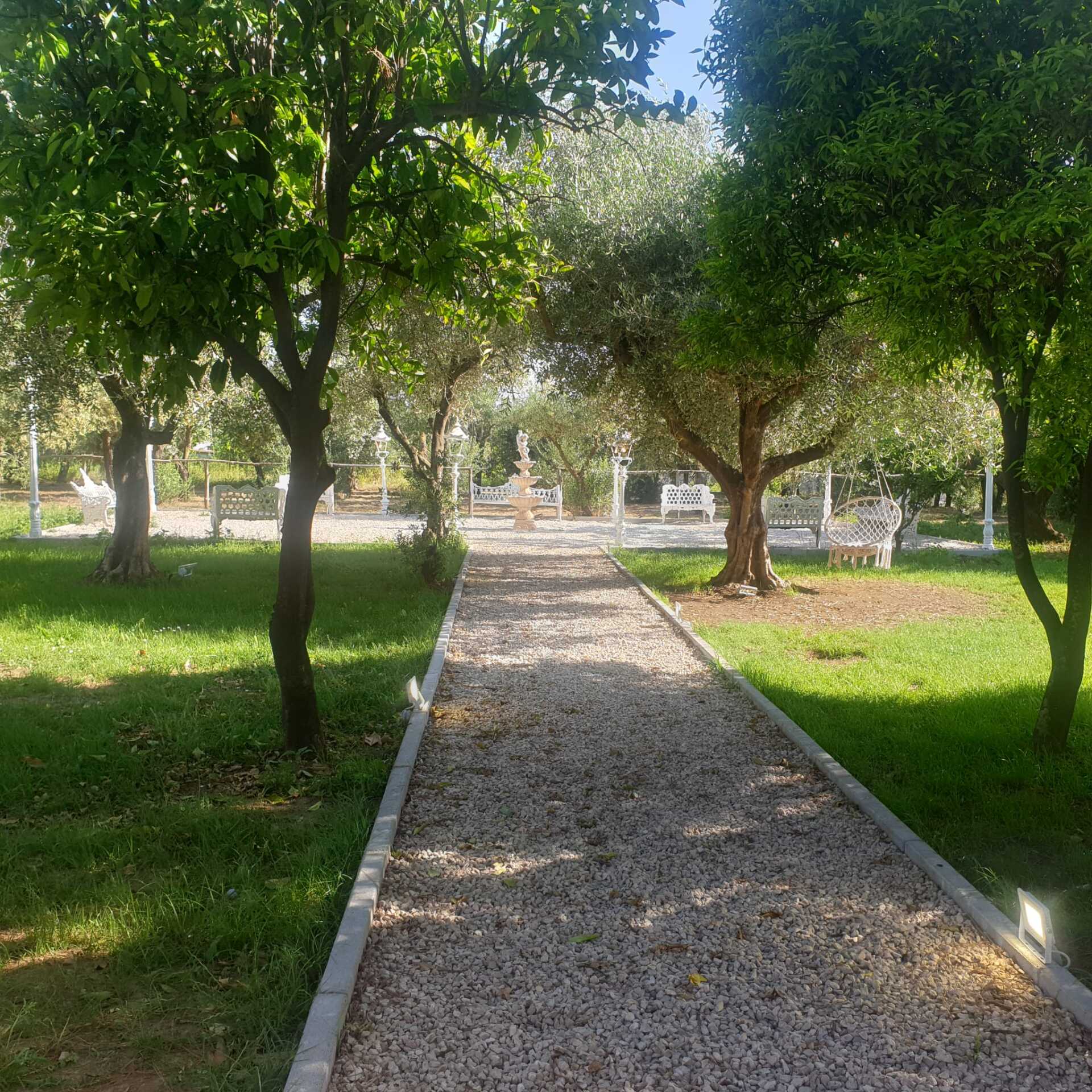 giardino del ristorante Tenuta Olivia
