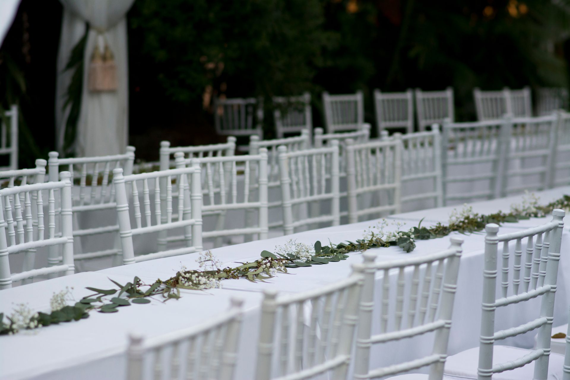 Wedding Set up. White wedding theme.