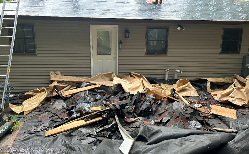 Metal Roof Replacement Project in Progress