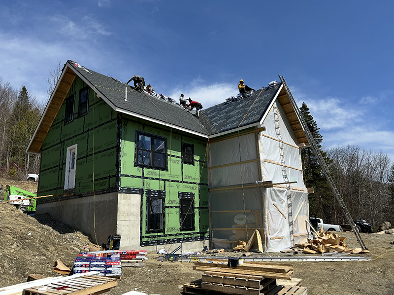 Siding Installation Project in Progress in Lewiston, ME