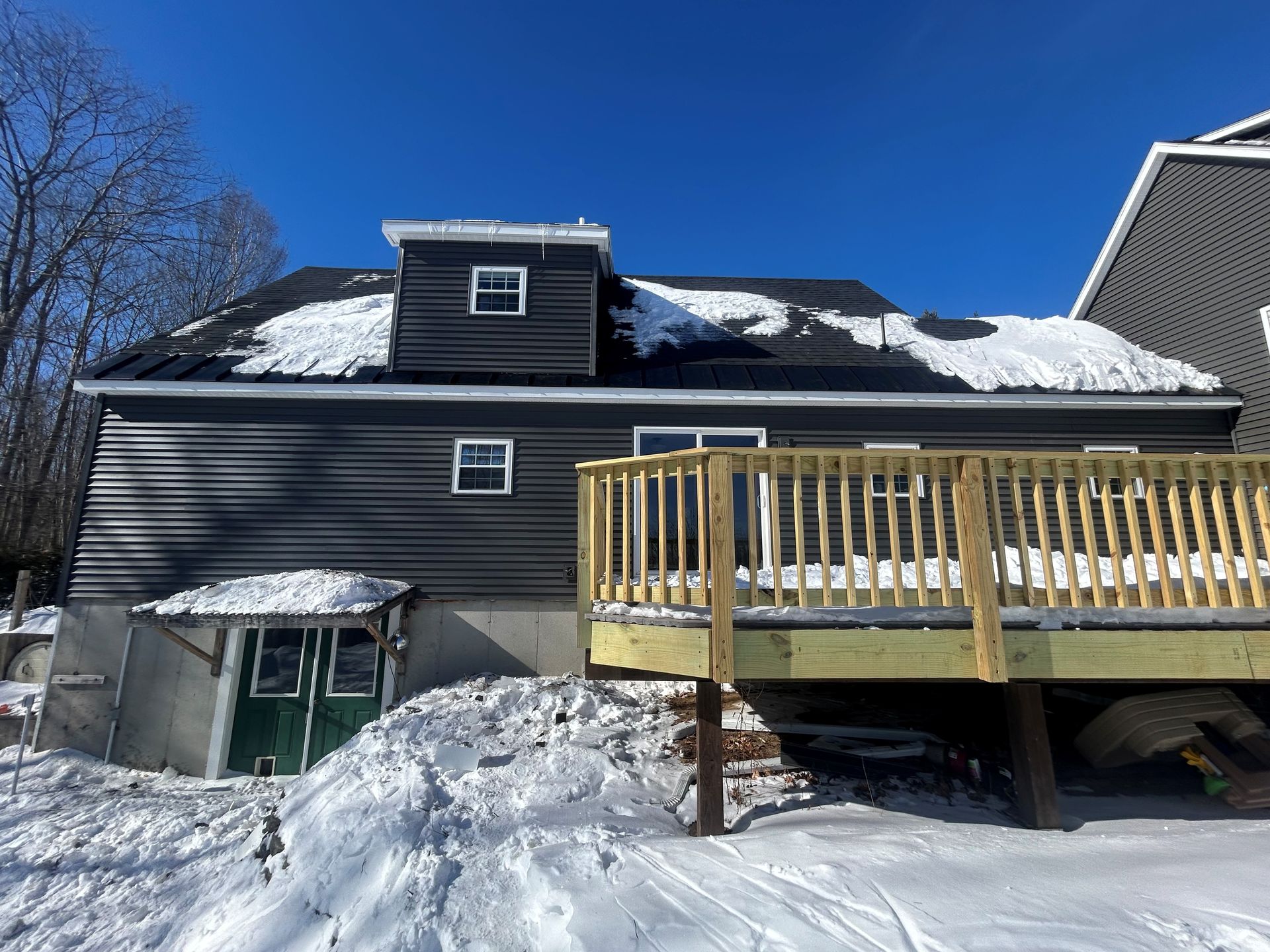Completed Siding and Deck Installation Project in Lewiston, ME