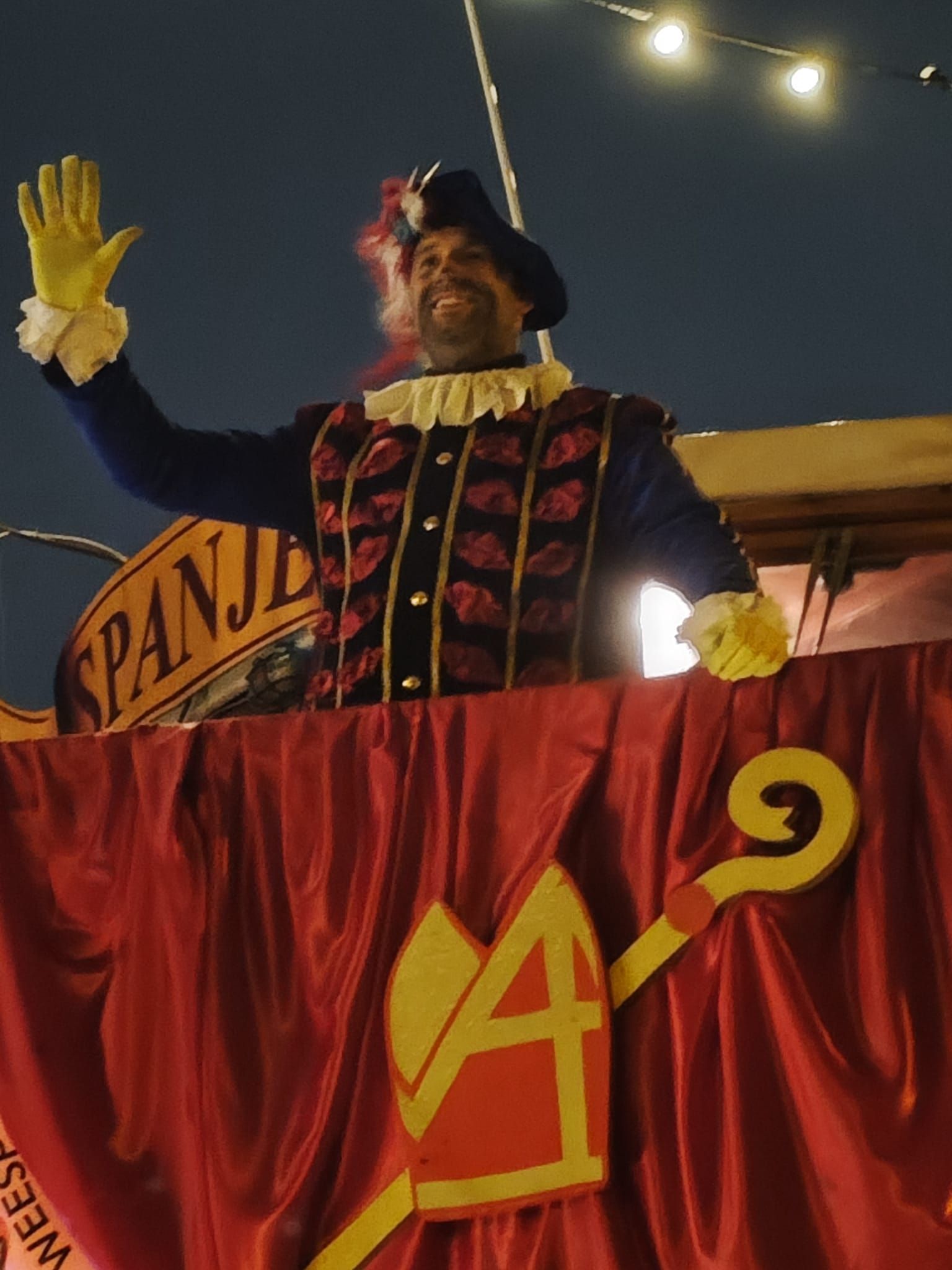 Hoofdpiet van Sinterklaas op de stoomboot