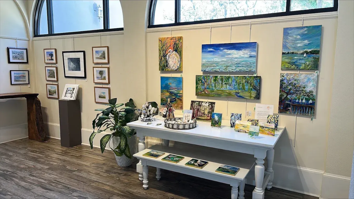 Merchandising through storytelling with curated sections of local art and goods