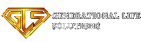 Generational Life Solutions logo with gold GL emblem and black text on white background