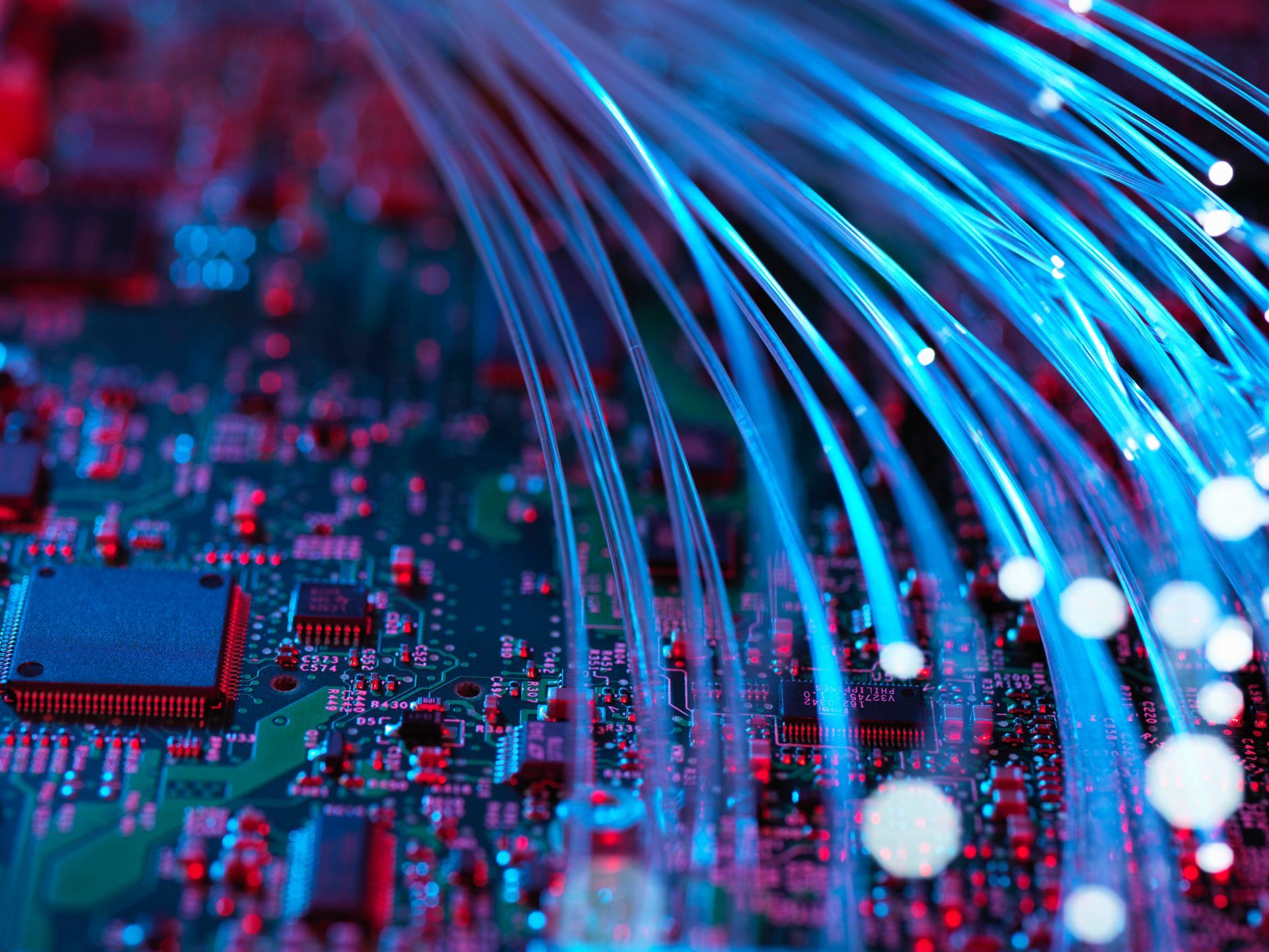 electronic components being distrubuted