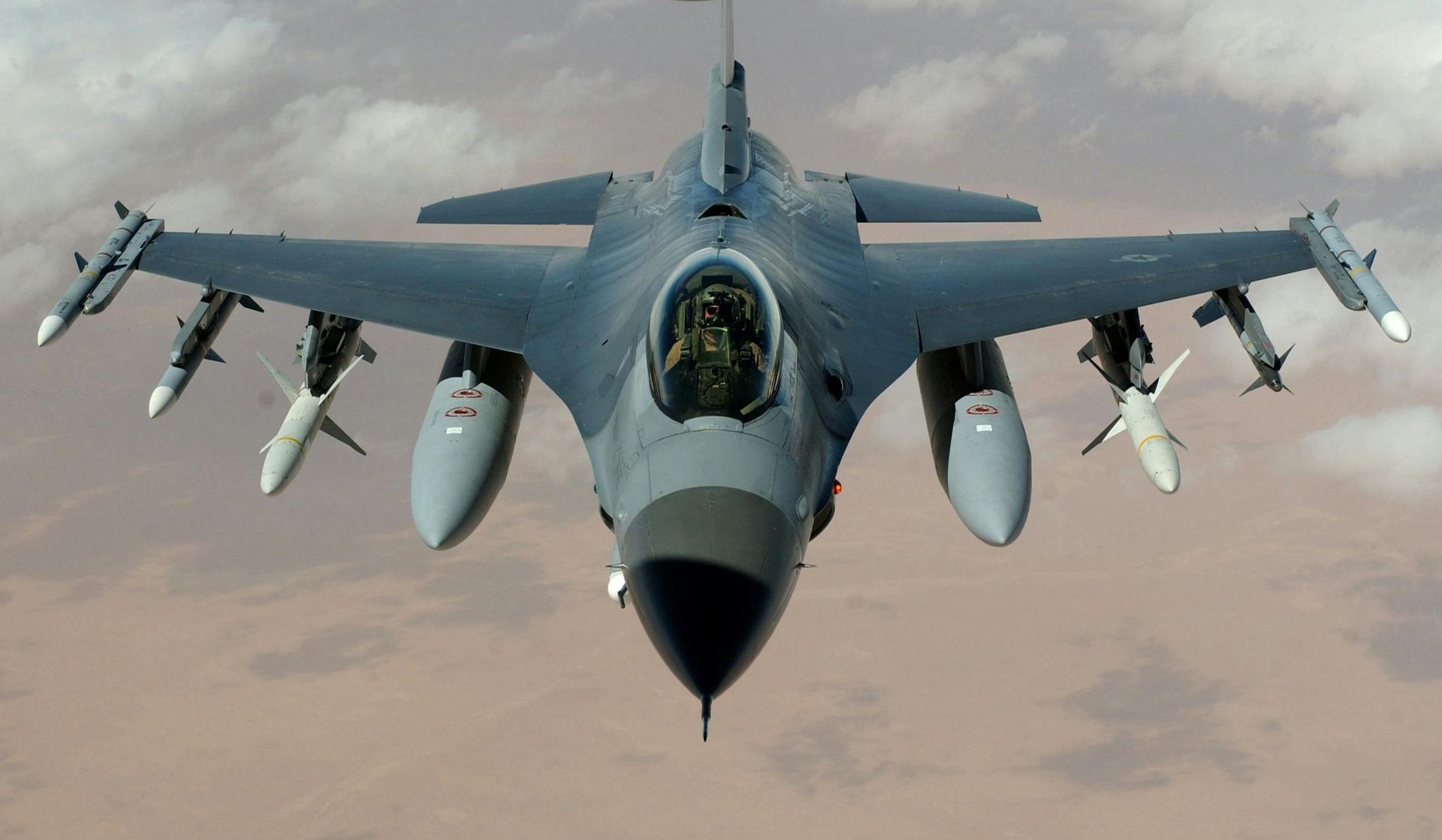 Military fighter aircraft with complex electronic systems that depend on reliable aerospace parts