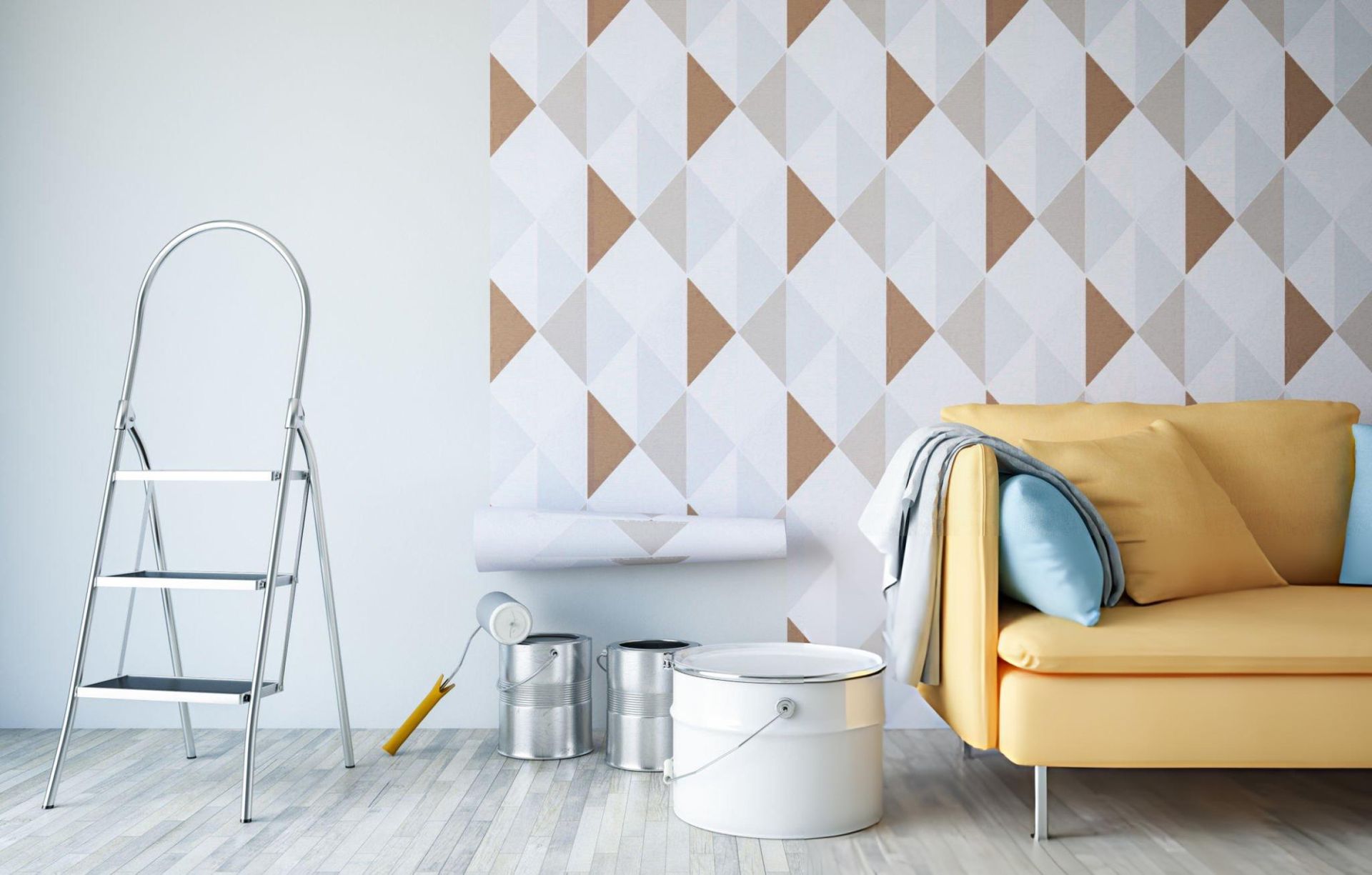 Papier peint chic et moderne salon