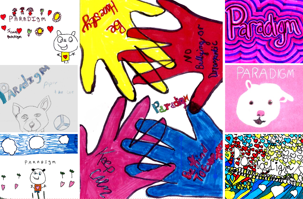 T-shirt contest winners at Paradigm Services