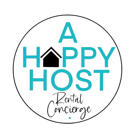 A logo for a happy host rental concierge.