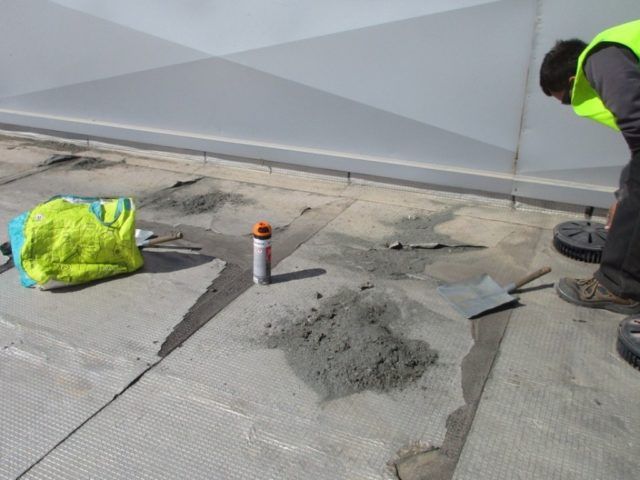 Préparation de travaux d'étanchéité terrasse Préparation de travaux d'étanchéité terrasse