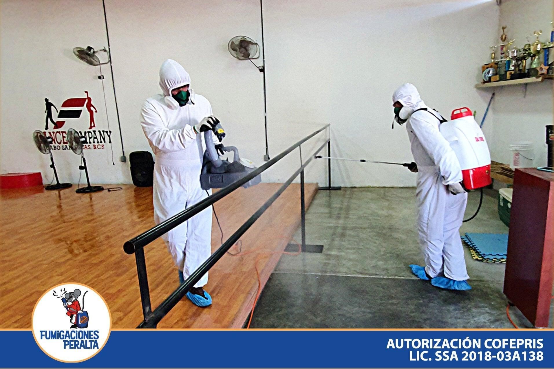 Sanitización con nebulización