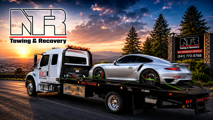 Towing Now — Car Problem Behind The Warning Triangle in Medford, OR Towing Now — Car Problem Behind The Warning Triangle in Medford, OR