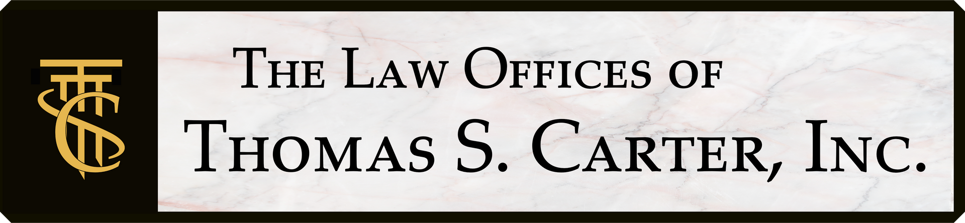 A logo for the law offices of thomas s. carter, inc.