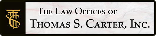 A logo for the law offices of thomas s. carter, inc.