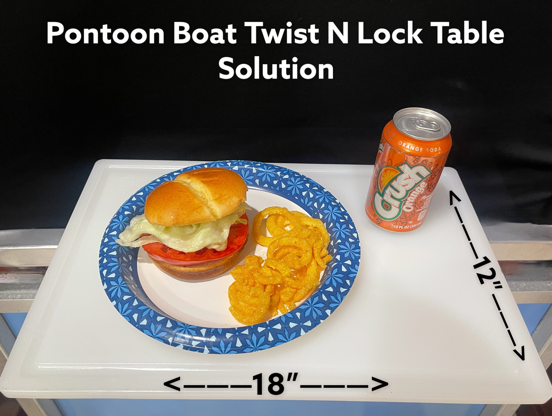 Pontoon Boat 12x18 Twist N Lock® Tables