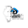 Logo for BTC Landscaping & Excavation with a blue and silver excavator over an outline of Illinois.
