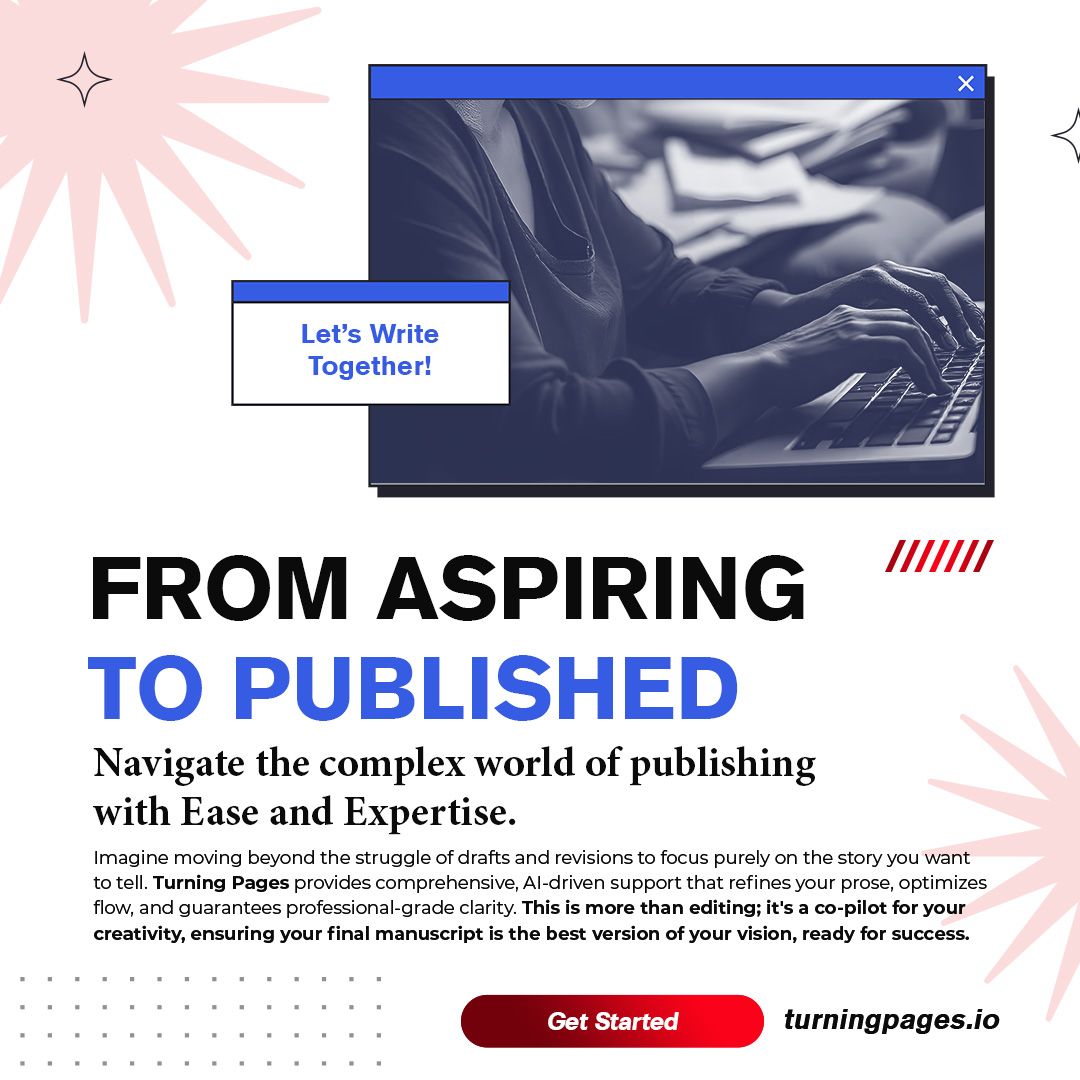 Advertisement for writing services: hands typing on a laptop, text 