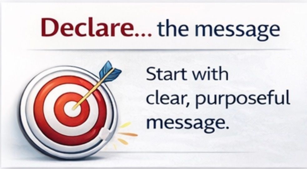 A dart hitting the bullseye on a target with text that reads: 