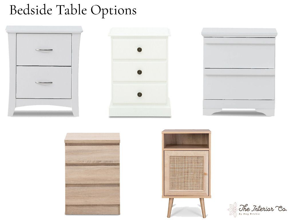 There are many different types of bedside tables to choose from.
