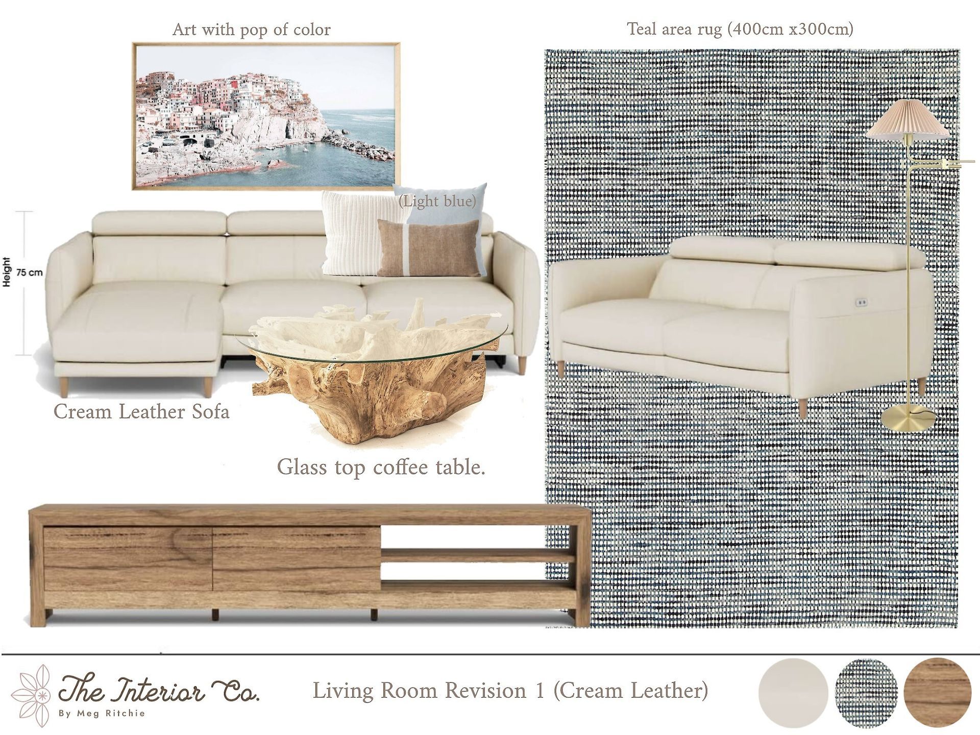 A living room with a couch and a coffee table