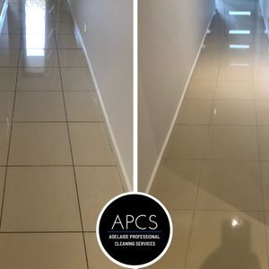 Tiled floor with a shiny finish cleaned by Adelaide Professional Cleaning Services.