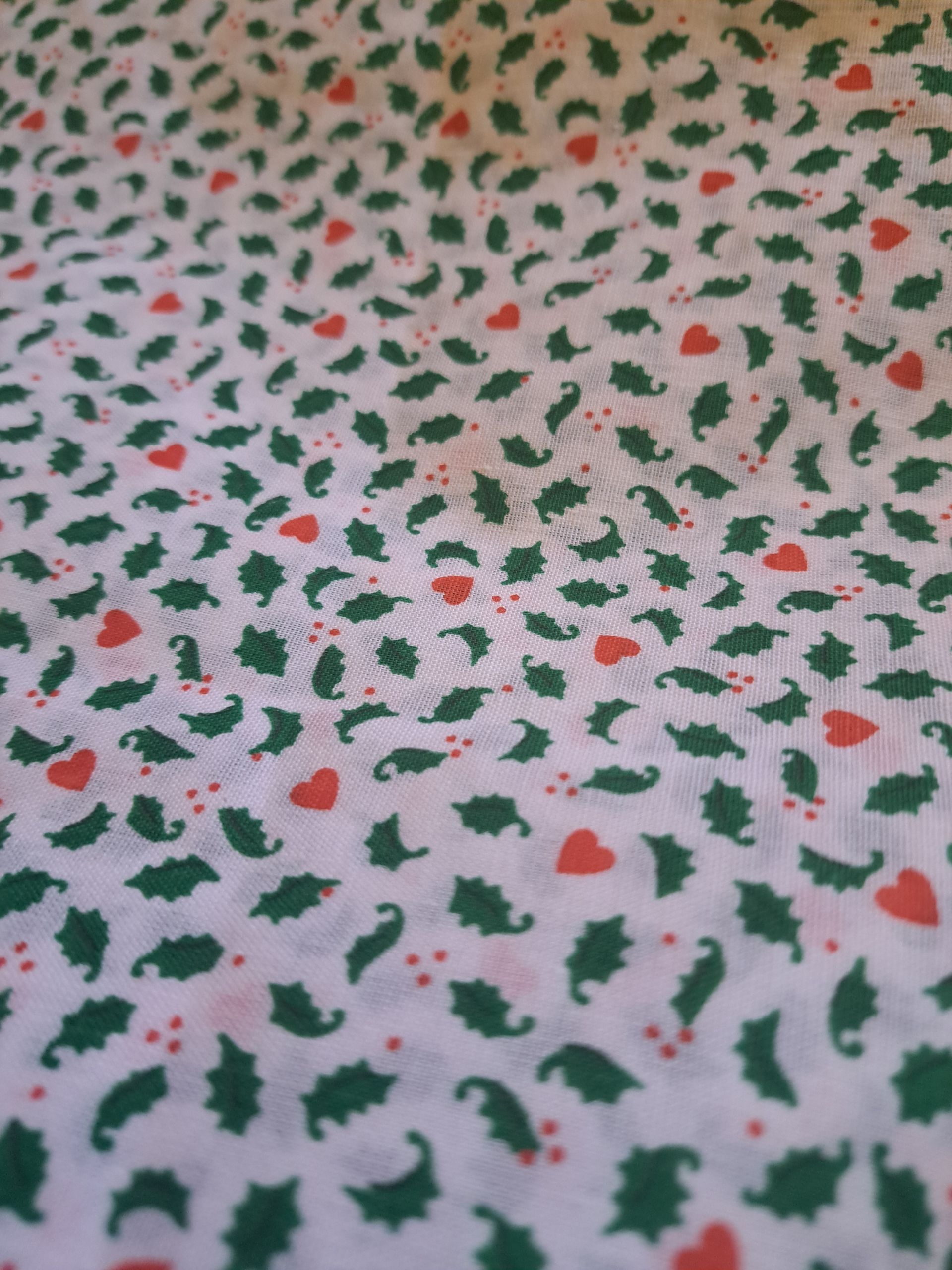 Tiny Print Red Heart and Mistletoe by: Spoonflower