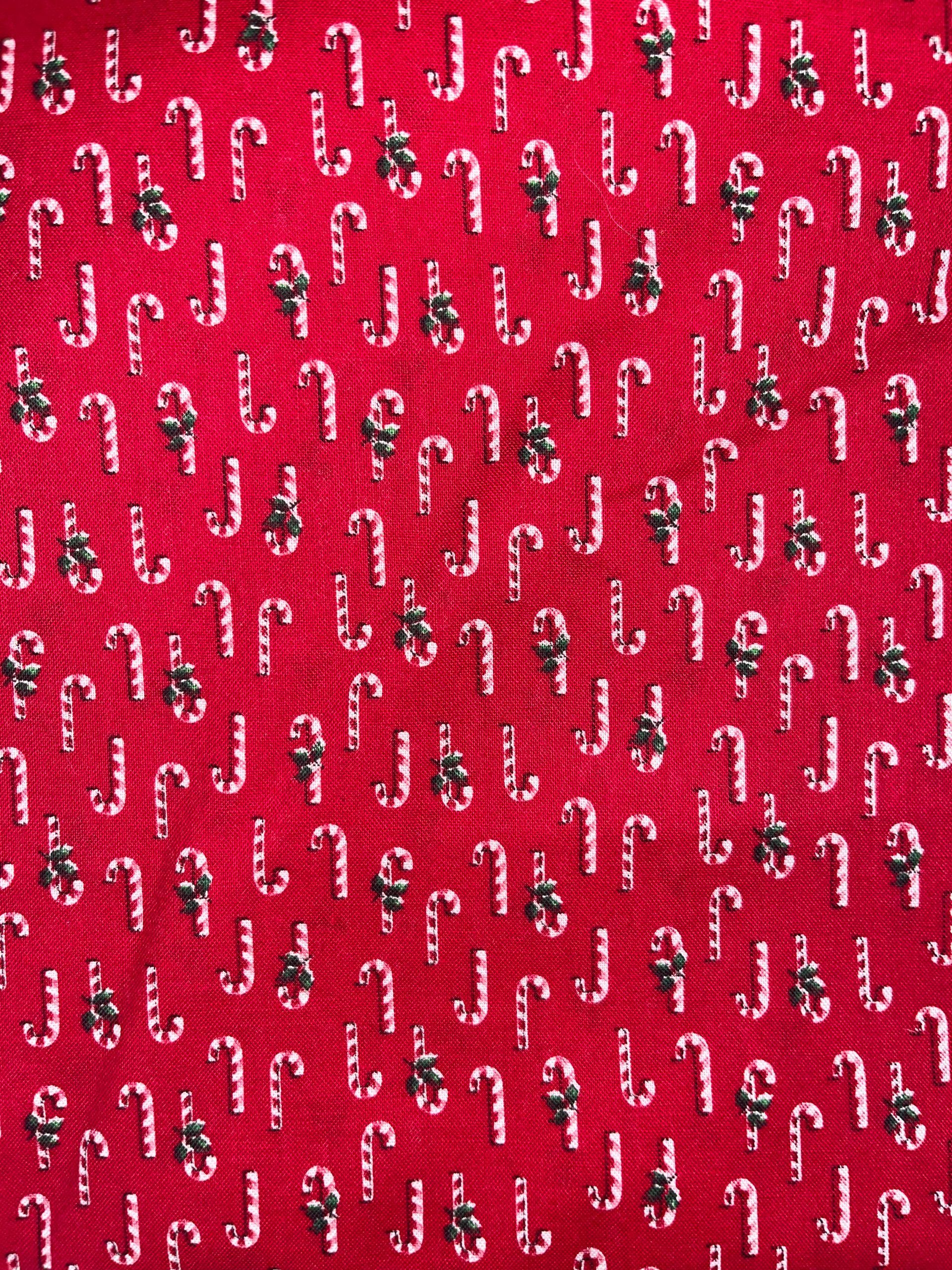 Tiny Candy Cane Christmas Print Cranston Print Works