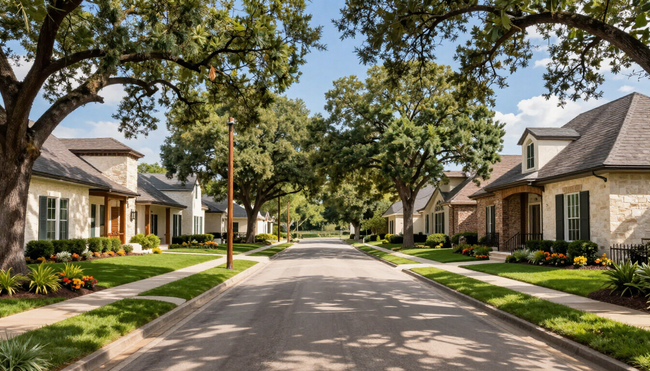 West Lake Hills Texas residential street