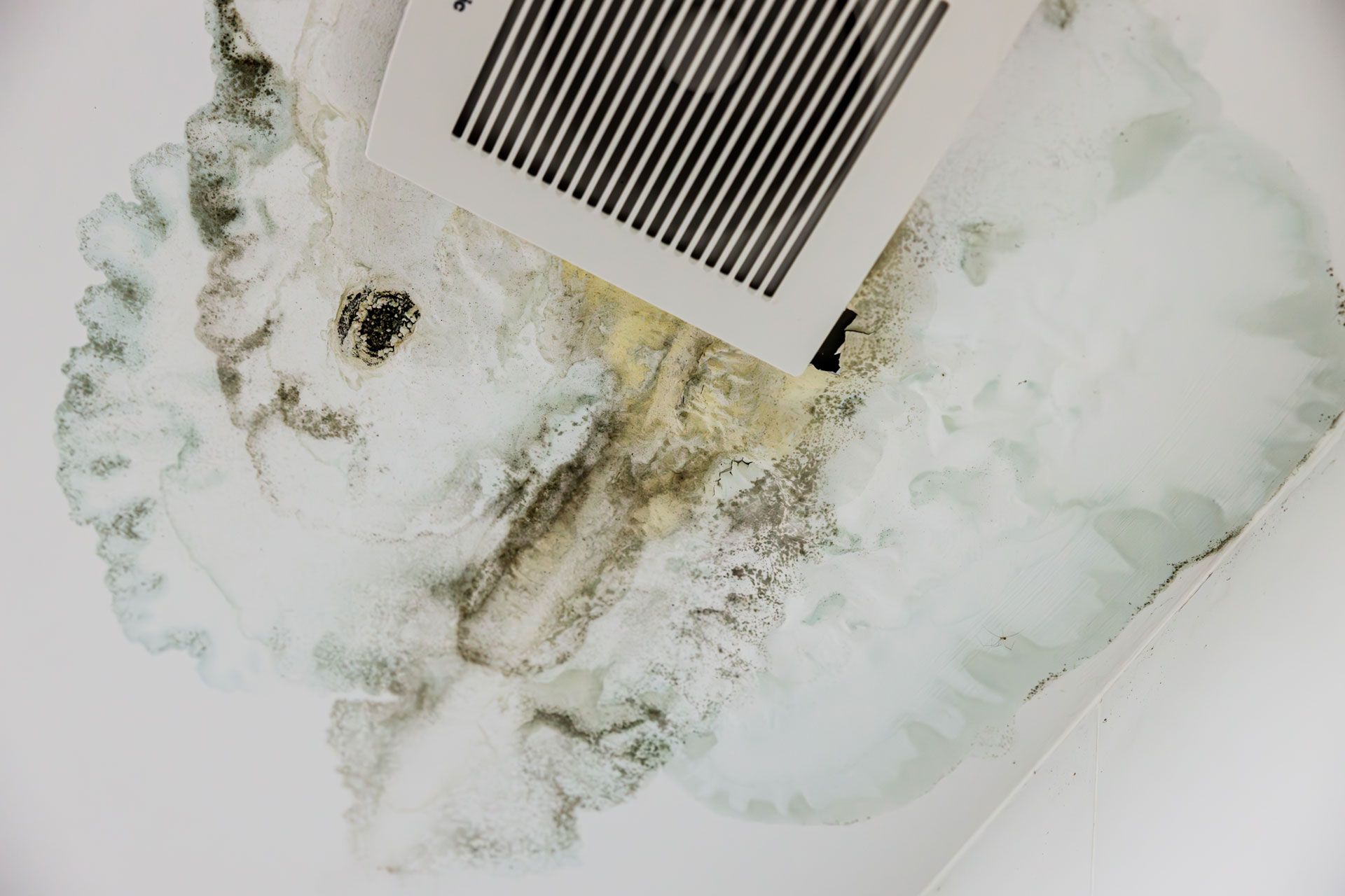 White fluffy mop with a black-and-white striped handle on a light background