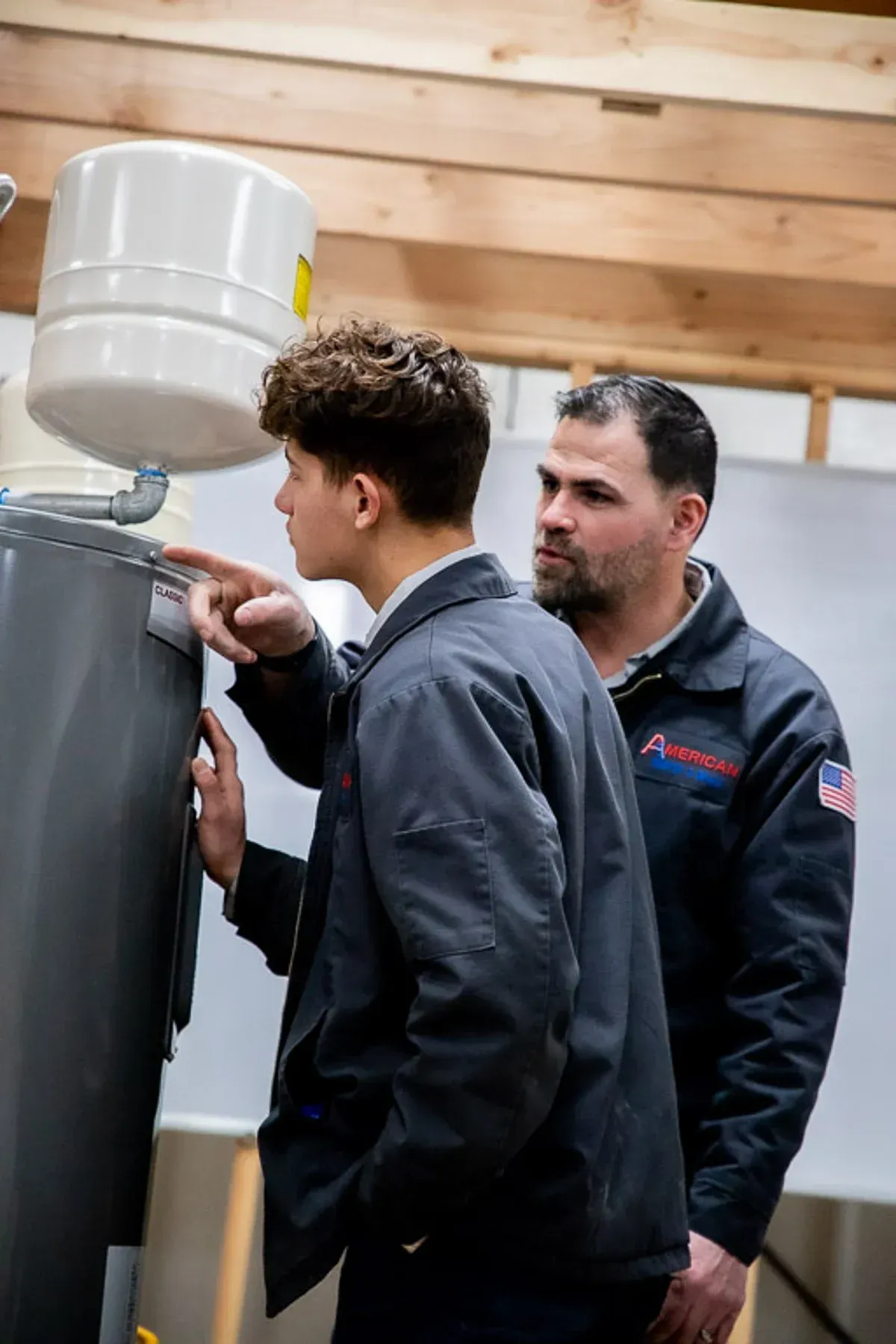 Water heater training in session