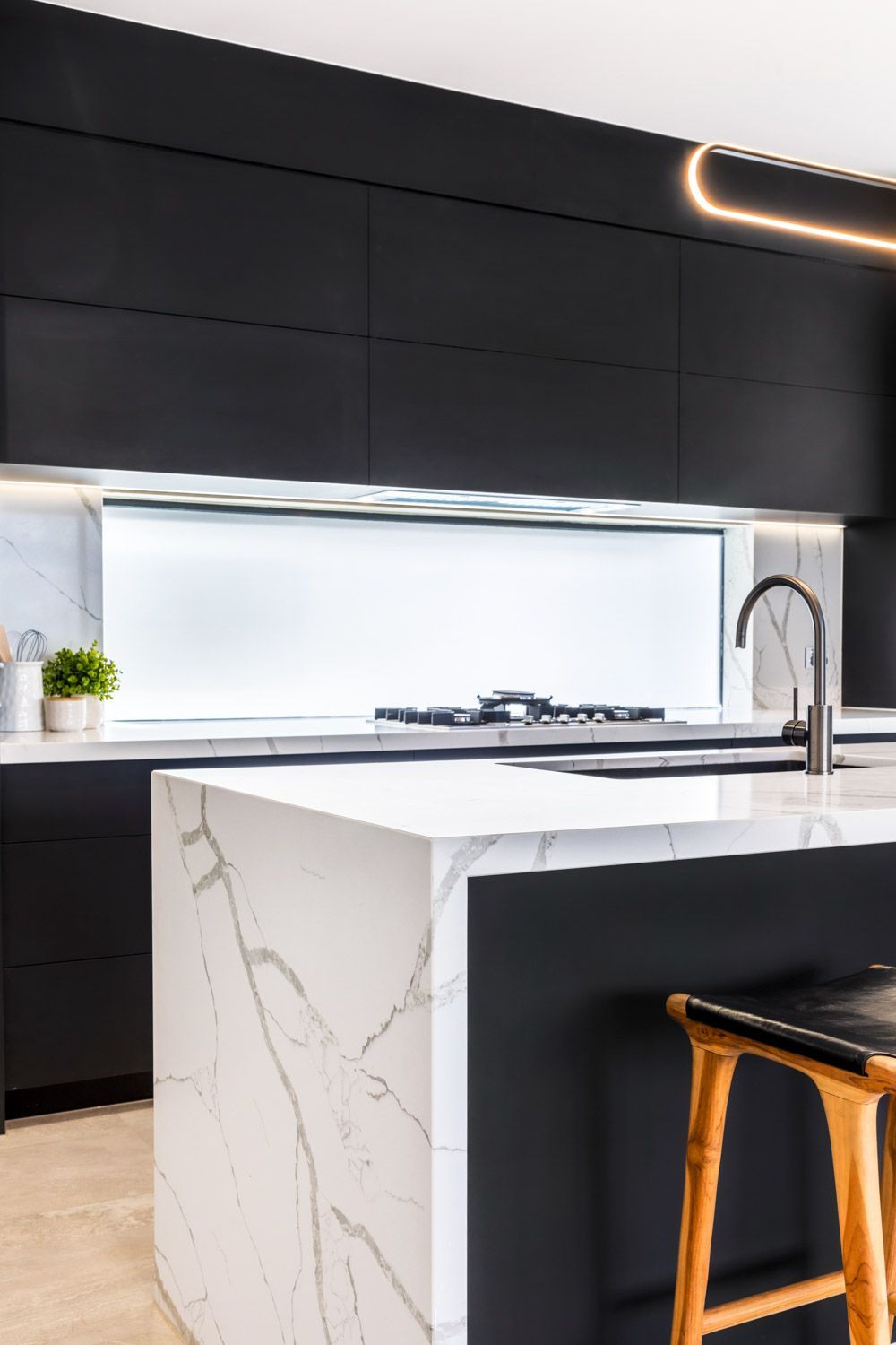 Kitchen Benchtop With Warm Light - Kitchen Benchtops on the Sunshine Coast, QLD