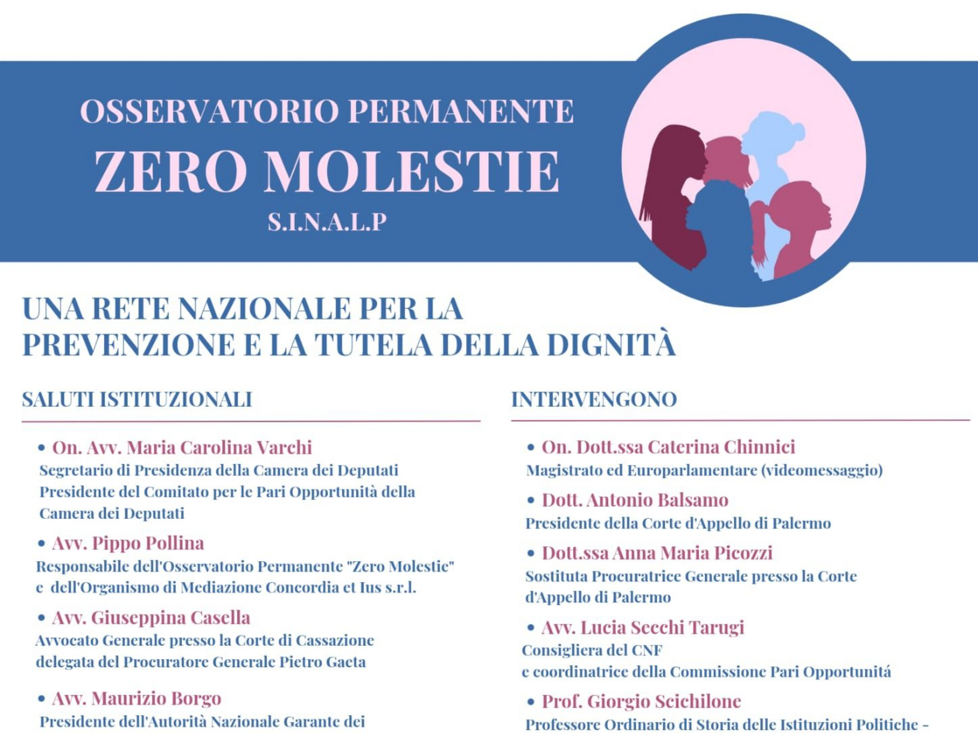 Zero Molestie alla Camera dei Deputati | 23 settembre 2026
