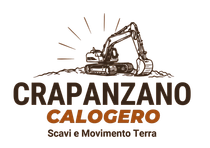 Logo with excavator and text “CRAPANZANO CALOGERO – Scavi e Movimento Terra”