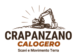 Logo with excavator and text “CRAPANZANO CALOGERO – Scavi e Movimento Terra”