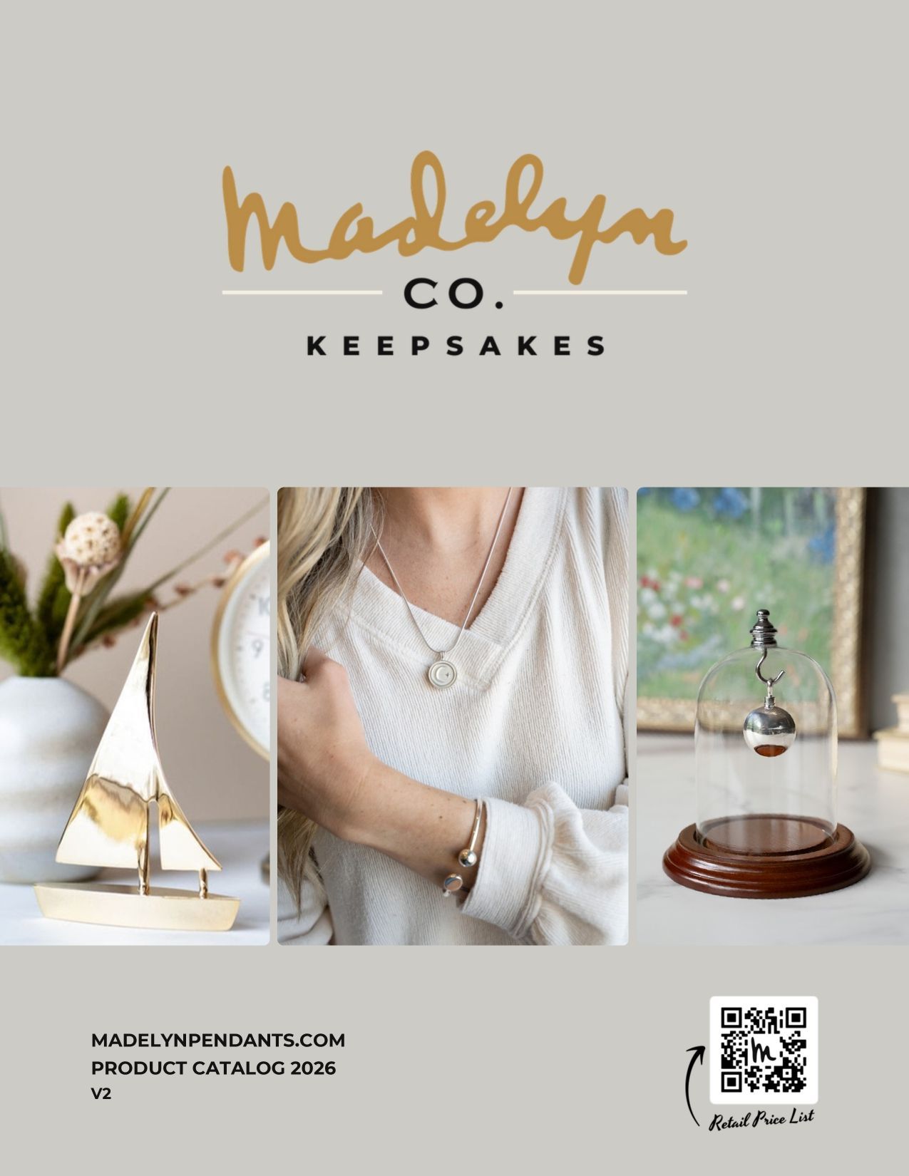 Madelyn Co. Keepsakes catalog cover; jewelry and decorative items.